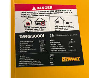 Інверторний Генератор бензиновий DeWalt DWG3000i 3.0 кВт мідна обмотка ручний стартер -6