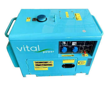 Дизельний генератор VitalPower у кожусі 7 кВт  +Електростартер +AVR-5