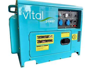 Дизельний генератор VitalPower у кожусі 7 кВт  +Електростартер +AVR-6