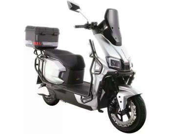Электроскутер Двухместный Crosser V1 (2000W, 72V/23Ah) +Кофр-багажник Белый -0