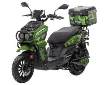 Электроскутер Двухместный Crosser CR-21 (2500W 76.8V/40Ah)  Зеленый -0