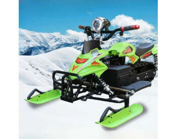Электроснегоход Crosser S-1 (800W, 48V, 20Ah) на амортизаторах Зеленый-2