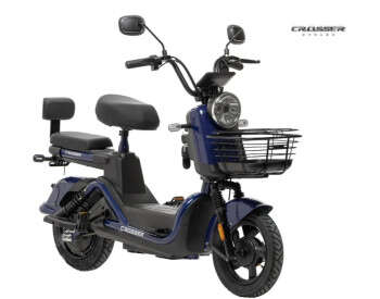 Электроскутер Двухместный Crosser CR2 (800W, 60V, 24ah) Синий-0