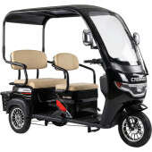 Электроскутер Трехколесный Crosser TR7 VAGON (1000W, 72V,24Ah) Черный