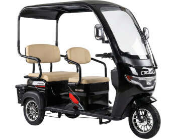 Електроскутер Триколісний Crosser TR7 VAGON (1000W, 72V,24Ah) Чорний-0