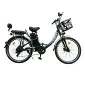 Електровелосипед Crosser E-LIT 26 дюймів (500W/48V/20Ah) з кошиком Чорний