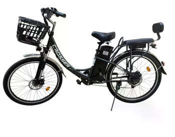 Электровелосипед Crosser E-LIT 26 дюймов (500W/48V/20Ah) с корзиной Черный -1