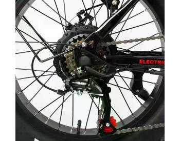 Электровелосипед фетбайк Corso Kraft 20 дюймов (500W 48V 15Ah) Shimano 7 скоростей Черный-7