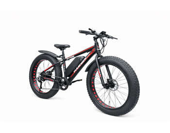 Электровелосипед Hammer Fatbike 26" (1000W 48V 21Ah) Черно- красный-0