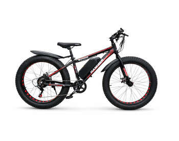 Электровелосипед Hammer Fatbike 26" (1000W 48V 21Ah) Черно- красный-1