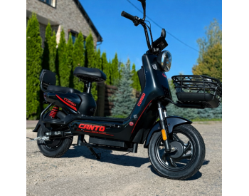 Електроскутер Двомісний Corso Conto (500W; 48V/20Ah) Чорний-1
