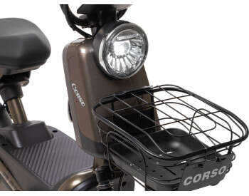 Електроскутер Двомісний Corso Raven (800W; 60V/20Ah) Коричневий-1