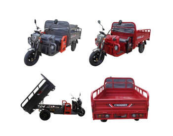 Вантажний триколісний електроскутер-самоскид CROSSER Cargo 13" (1500W 60V, 45Ah) Сірий-6