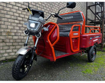 Грузовой трёхколёсный электроскутер-самосвал CROSSER Cargo 12" (1500W 60V, 32Ah) Красный-1