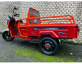 Грузовой трёхколёсный электроскутер-самосвал CROSSER Cargo 12" (1500W 60V, 32Ah) Красный-3