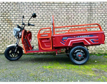 Грузовой трёхколёсный электроскутер-самосвал CROSSER Cargo 12" (1500W 60V, 32Ah) Красный-2