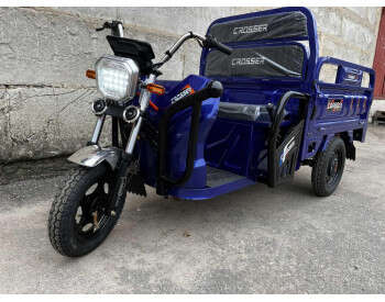 Вантажний триколісний електроскутер-самоскид CROSSER Cargo 13" (1500W 60V, 45Ah) Синій-9