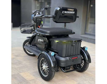 Електроскутер Триколісний Crosser TR1 (600W, 72V, 20Ah) Чорний-2