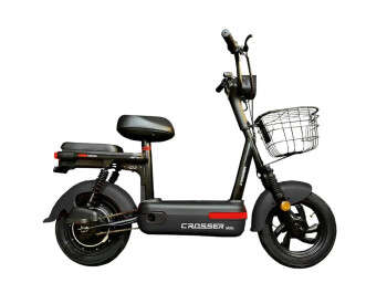 Электроскутер Двухместный Crosser Mini (450W, 48V,12Ah) Черный-0