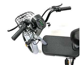 Електроскутер Двомісний Crosser Mini (450W, 48V,12Ah) Сірий-4