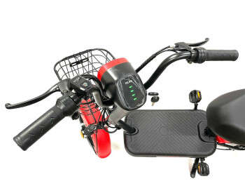 Електроскутер Двомісний Crosser Mini (450W, 48V,12Ah) Червоний-3