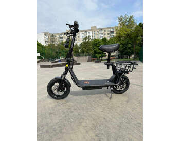 Електросамокат із сидінням 14 дюймів Kugoo C1+ PLUS (1000W 18AH) Чорний-6