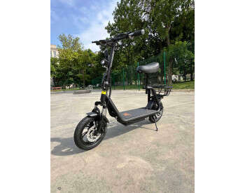 Електросамокат із сидінням 14 дюймів Kugoo C1+ PLUS (1000W 18AH) Чорний-7