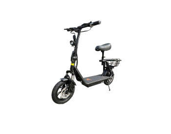 Електросамокат із сидінням 14 дюймів Kugoo C1+ PLUS (1000W 18AH) Чорний-0