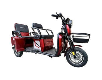 Электроскутер Трехколесный Crosser TR-5 Tranzit (1000W, 72V,24Ah) Красный-3