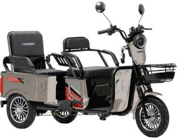 Електроскутер Триколісний Crosser TR-5 Tranzit (1000W, 72V,24Ah) Сірий-0