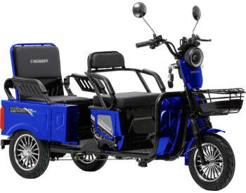 Электроскутер Трехколесный Crosser TR-5 Tranzit (1000W, 72V,24Ah) Синий-0