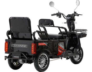 Електроскутер Триколісний Crosser TR-5 Tranzit (1000W, 72V,24Ah) Чорний-9
