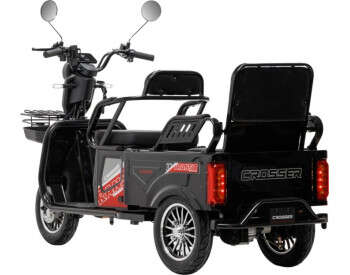 Електроскутер Триколісний Crosser TR-5 Tranzit (1000W, 72V,24Ah) Чорний-10