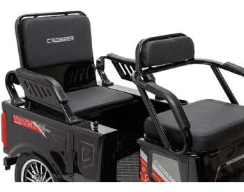Електроскутер Триколісний Crosser TR-5 Tranzit (1000W, 72V,24Ah) Чорний-5