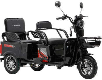 Електроскутер Триколісний Crosser TR-5 Tranzit (1000W, 72V,24Ah) Чорний-0