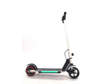 Детский Электросамокат E-Scooter ES3 LED +амортизатор Белый-1