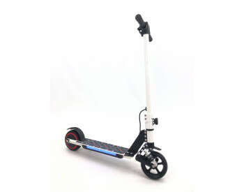 Детский Электросамокат E-Scooter ES3 LED +амортизатор Белый-0
