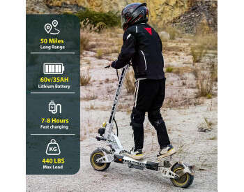 Электросамокат двухмоторный Ruitoo T3 MAX (2*2800W, 60V, 30Ah)-15