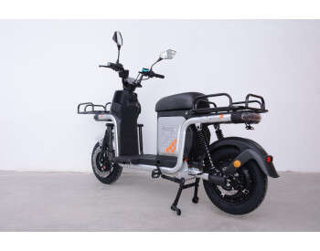 Електроскутер Вантажний з двома великими багажниками Crosser MAX PRO (1200W  72V 24Ah) Сірий-2