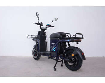 Электроскутер Грузовой с двумя большими багажниками Crosser MAX PRO (1200W  72V 24Ah) Синий-8