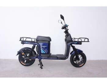Электроскутер Грузовой с двумя большими багажниками Crosser MAX PRO (1200W  72V 24Ah) Синий-1