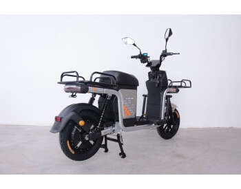 Электроскутер Грузовой с двумя большими багажниками Crosser SUPER MAX 1200W | 60V30AH Li-Fe | USB зарядка Серый-3