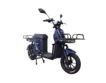 Электроскутер Грузовой с двумя большими багажниками Crosser SUPER MAX 1200W | 60V30AH Li-Fe | USB зарядка Синий-0