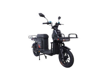 Електроскутер Вантажний з двома великими багажниками Crosser SUPER MAX 1200W | 60V30AH Li-Fe | USB зарядка Чорний-0