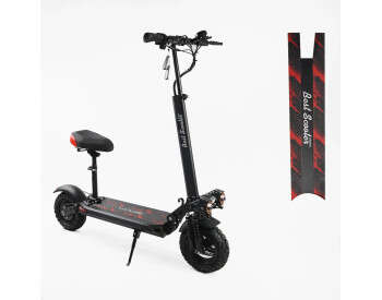 Электросамокат Best Scooter BS-90712 с сиденьем (1200W, 48V, 21Ah) Черный-0