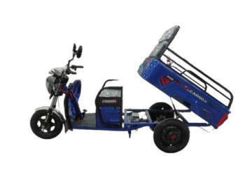 Вантажний триколісний електроскутер-самоскид CROSSER Cargo 12" (1500W 60V, 32Ah) Синій-2